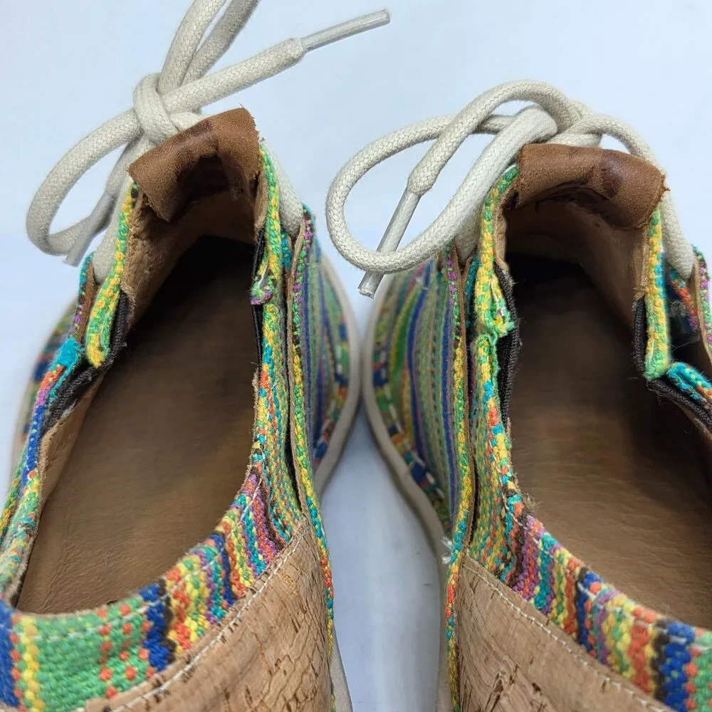 Tony Lama RACEY Multicolored Serape Womens Casual Shoes Size US 8 EUR 38 VGC
